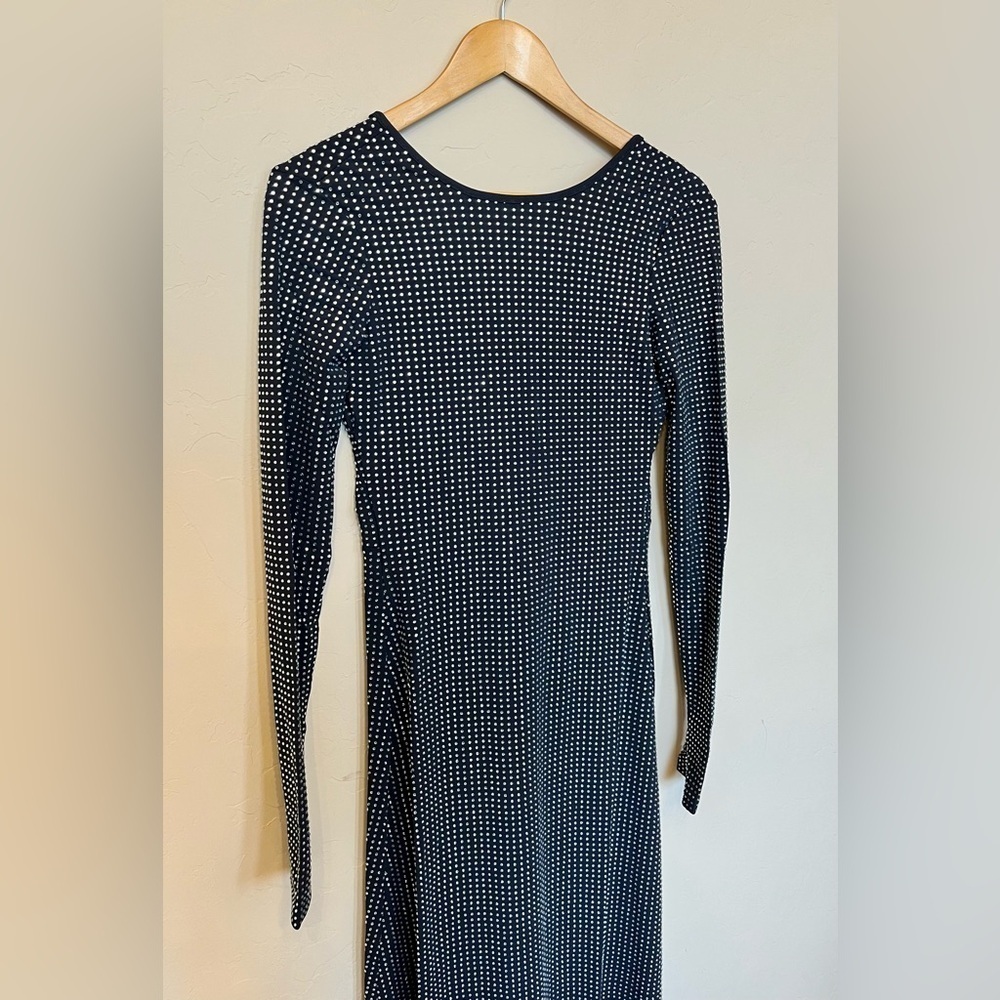 We Wore What Backless Evening Gown Crystal Spandex Maxi Dress Women's Size 2 - Picture 9 of 16